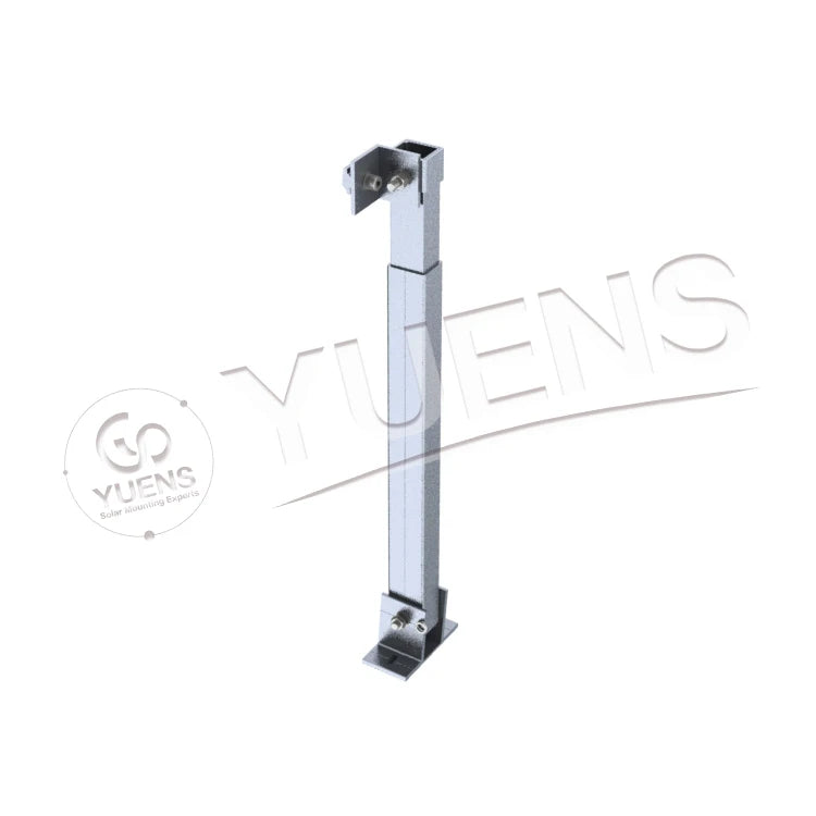 AL6005-T5 Yuens Moderate Price Easy Install Front and Rear Legs Adjustable Metal Sheet Roof Solar Panel Mounting Bracket Leg ISO