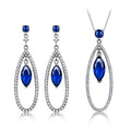 Fine Luxury Jewelry Elegant Luxury Design New Women Fashion Pendant Necklace Drop Earrings Jewelry Sets