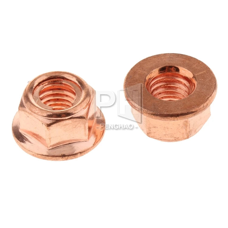 M8 Copper Flashed Exhaust Manifold 8mm Nut -High Temperature Nut for BMW Tuercas De Cobre Le Cuivre Des Noix