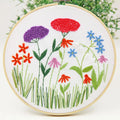 2024 New Designs Stamped Embroidery Starter Kit Cross Stitch Kit With Flower Patterns
