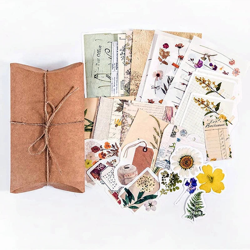 Hot Selling Plant Flower Lace Butterfly Vintage Journal Kawaii Journaling Washi Stickers for DIY Craft Calendars Diary Envelope
