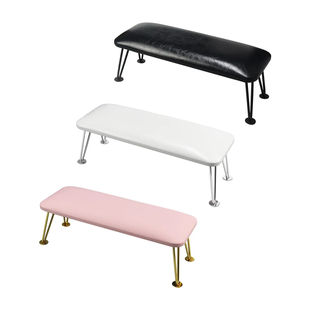 BIN New Arrivals Pink White Black Manicure Leather Nail Hand Rest Pillow Arm Rest PU Leather Panel for Nail Salon