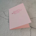 Gold Foil Hot Stamping Greeting Cards Elegant Pink 'Thank You' 'Happy Birthday' Messages Printed on Art Paper Cardboard Envelope