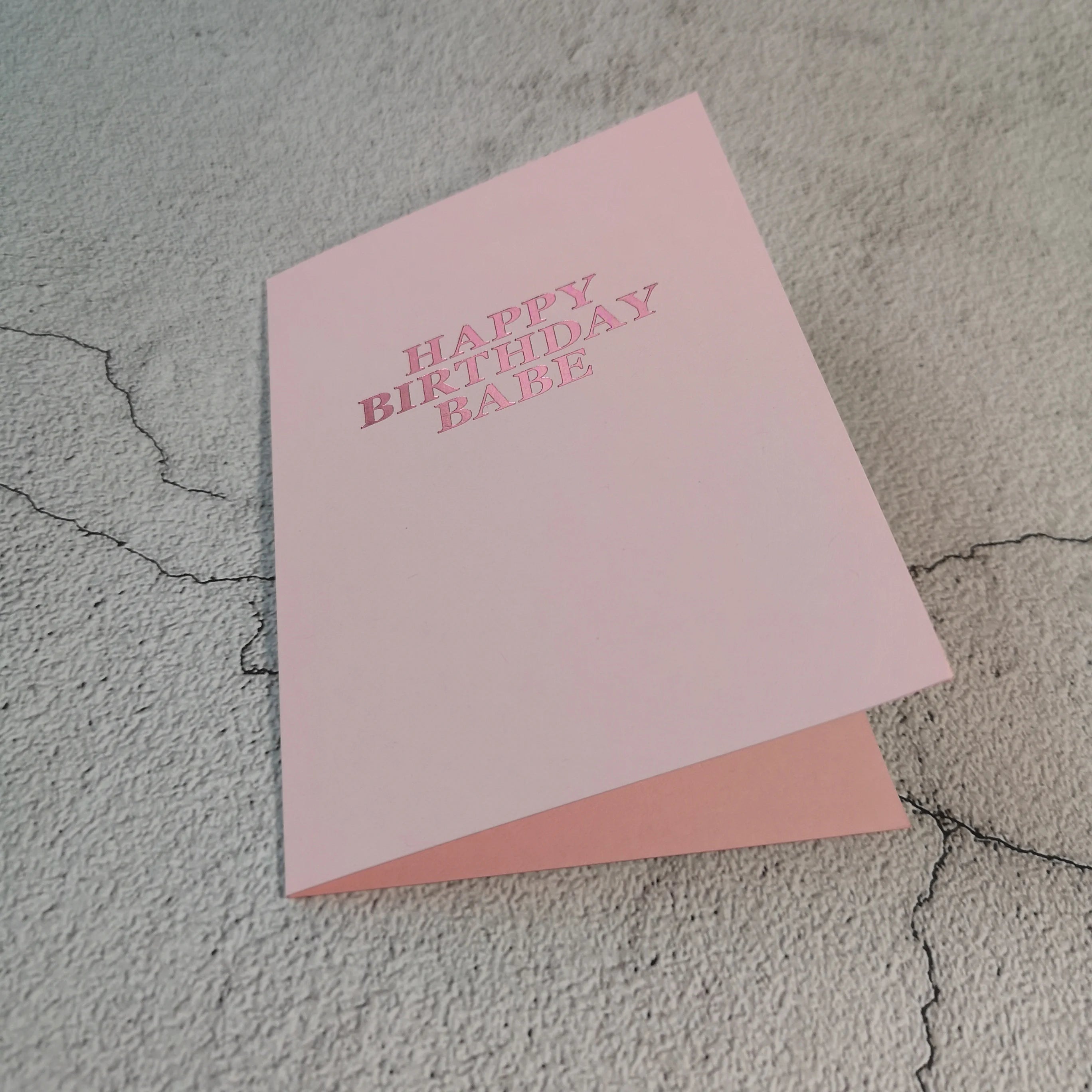 Gold Foil Hot Stamping Greeting Cards Elegant Pink 'Thank You' 'Happy Birthday' Messages Printed on Art Paper Cardboard Envelope