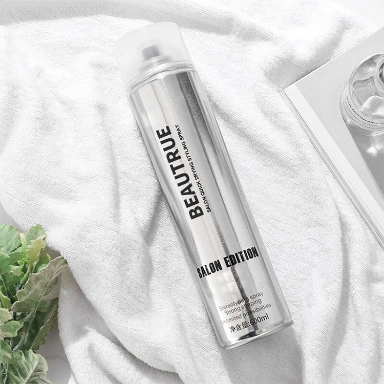 BEAUTRUE Long Lasting Dry Hair Styling Spray Hair Care Spray Protection Locking Hair Styling Spray Professional Brand Custom