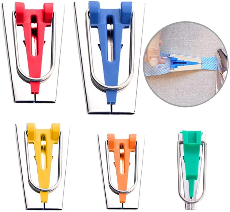 Sewing Fabric Bias Tape Maker Tool Kit 6MM 9MM 12MM 18MM 25MM 5 Sizes DIY Patchwork Sewing Accessories for Quilt Binding