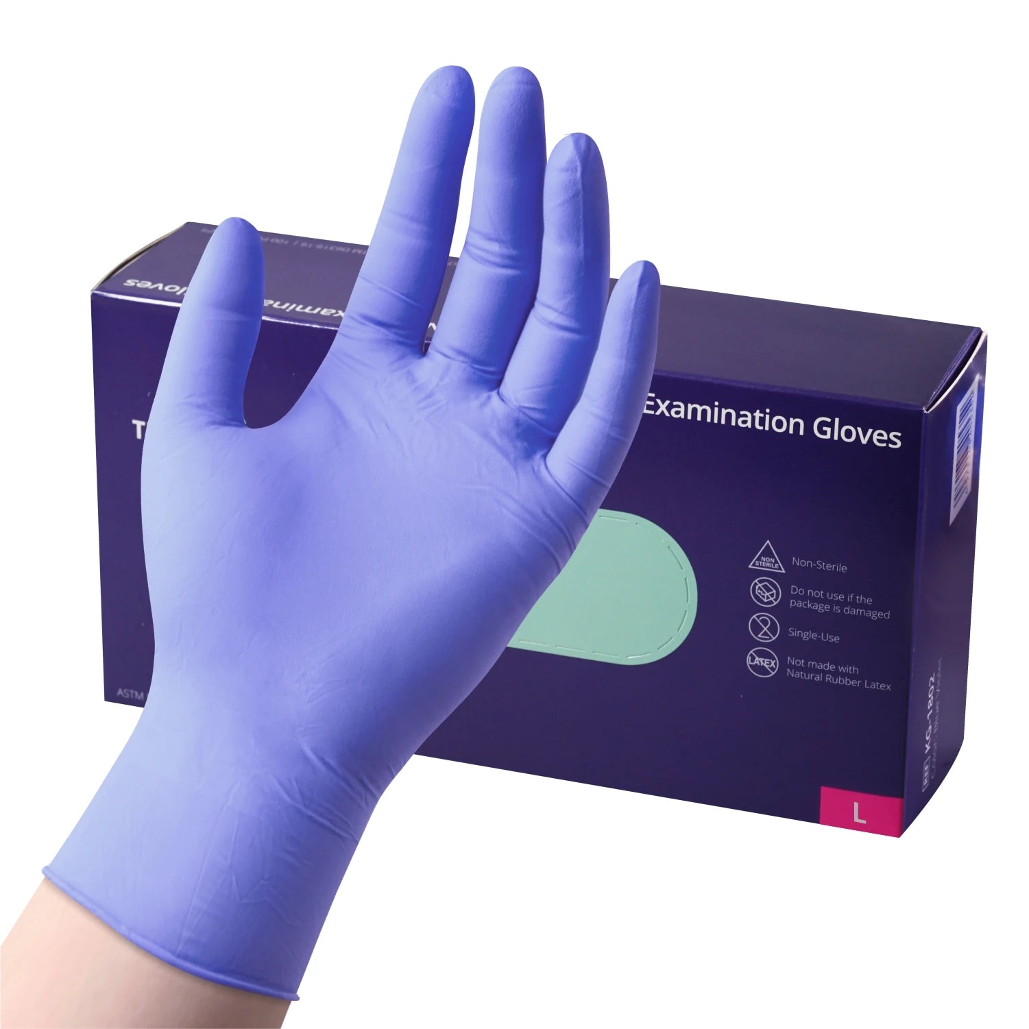 5mil Purple Disposable Nitrile Gloves Powder Free Food Safe Work Waterproof Durable and Comfortable for Home Use