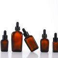 Wholesale Luxury 50ml Square Glass Dropper Bottles Screen Printing Amber Essential Oil TUV/ISO Certified Carton Minimum Order