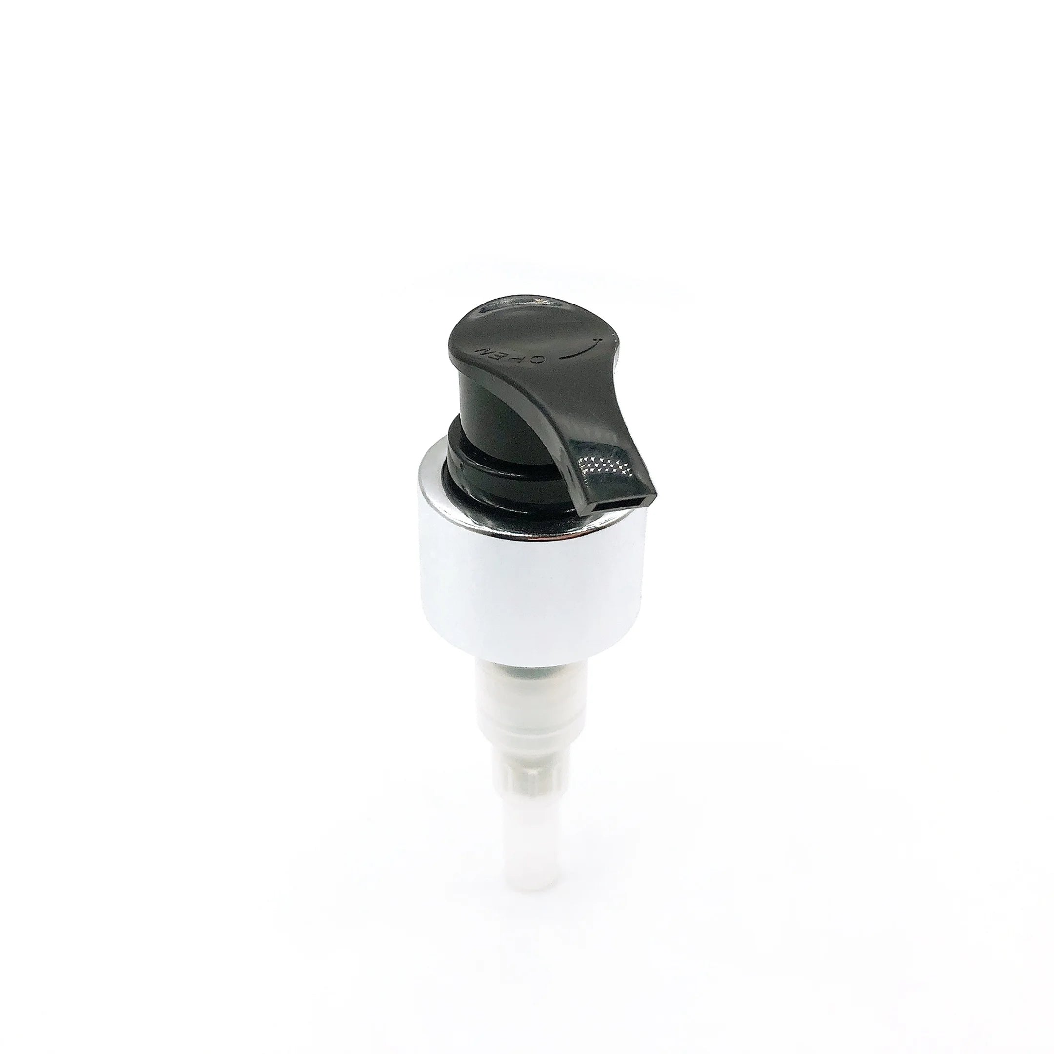 Free Sample  24/410 Smooth  Aluminum Lotion Pump Wtih up Down Lock Pump Bottle Dispenser
