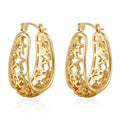 Shescity Gold Plated Stainless Steel Drop Earrings Trendy Hollow Pentagram Minimalist Hoop Earrings Women Jewelry for Gifts