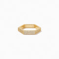 Laodun Hot Selling INS Style S925 Ring Geometric Design Simple Personalized CZ Diamond Sterling Silver Rings Vermeil