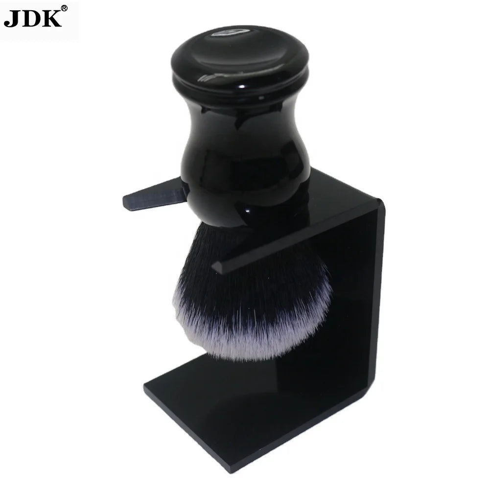 Personalized Black Acrylic Shaving Brush Stand Premium Shave Brush Holder for Hair Removal Products