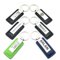 Custom Logo Metal Leather Keychain with Engraved Design Durable Multi-color Options Car Key Tag & Chain