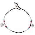 2022 Vintage Handwoven Braided Bracelet and Anklets Waterproof Wax Thread Beach Jewelry with Thailand Elephant Charm for Girls