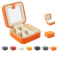 Custom Luxury Travel Ring Earrings Jewellery Storage Gift Packaging Jewelry Box Pu Zipper Organizer Case Boxes With Logo