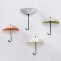 Wall Mount ABS Umbrella Shape Clothes Hanger Hook Adhesive 3-Piece Eco-Friendly