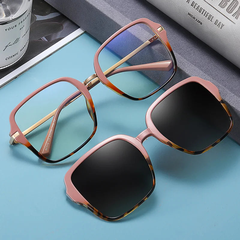 95319 Magnetic Clip Eyewear Trendy Women Polarized Lenses UV400 TR 90 Blue Light Glasses High-End Quality Men  2025