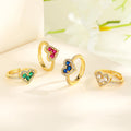 Thumb Color Radiance 18K Gold Heart Ring Aaa Cubic Zirconia Perfection Rings Jewelry Womens