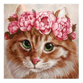 Diamond Painting 5D DIY Animals Cat Dog Fox Flower Wreath Cross Stitch Full 3F2250