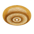 Bamboo Flush Mount Ceiling Light Bamboo Woven Ceiling Lights Rattan Light Fixture Boho Ceiling Lamp for Bedroom Kitchen Nursery