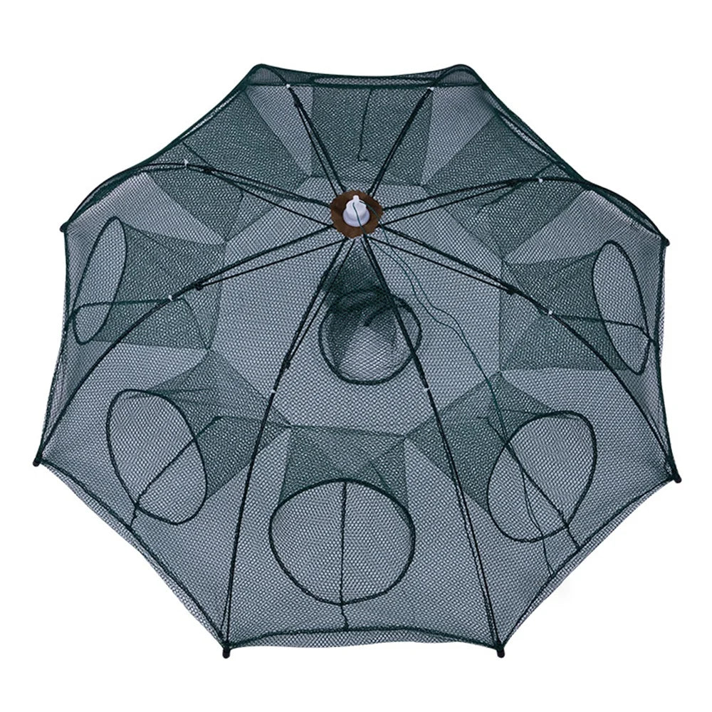 Newbility Nylon Net Plastic Lace up Fishing Net Automatic Folding Fishing Bait Trap Cast Net