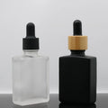 50ml Square Perfume Flat Shoulder Rectangular Frost Glass Dropper  Bottle