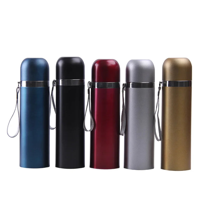 Wholesale 500ml Portable 304 Stainless Steel Vacuum Flask With Cup Lid