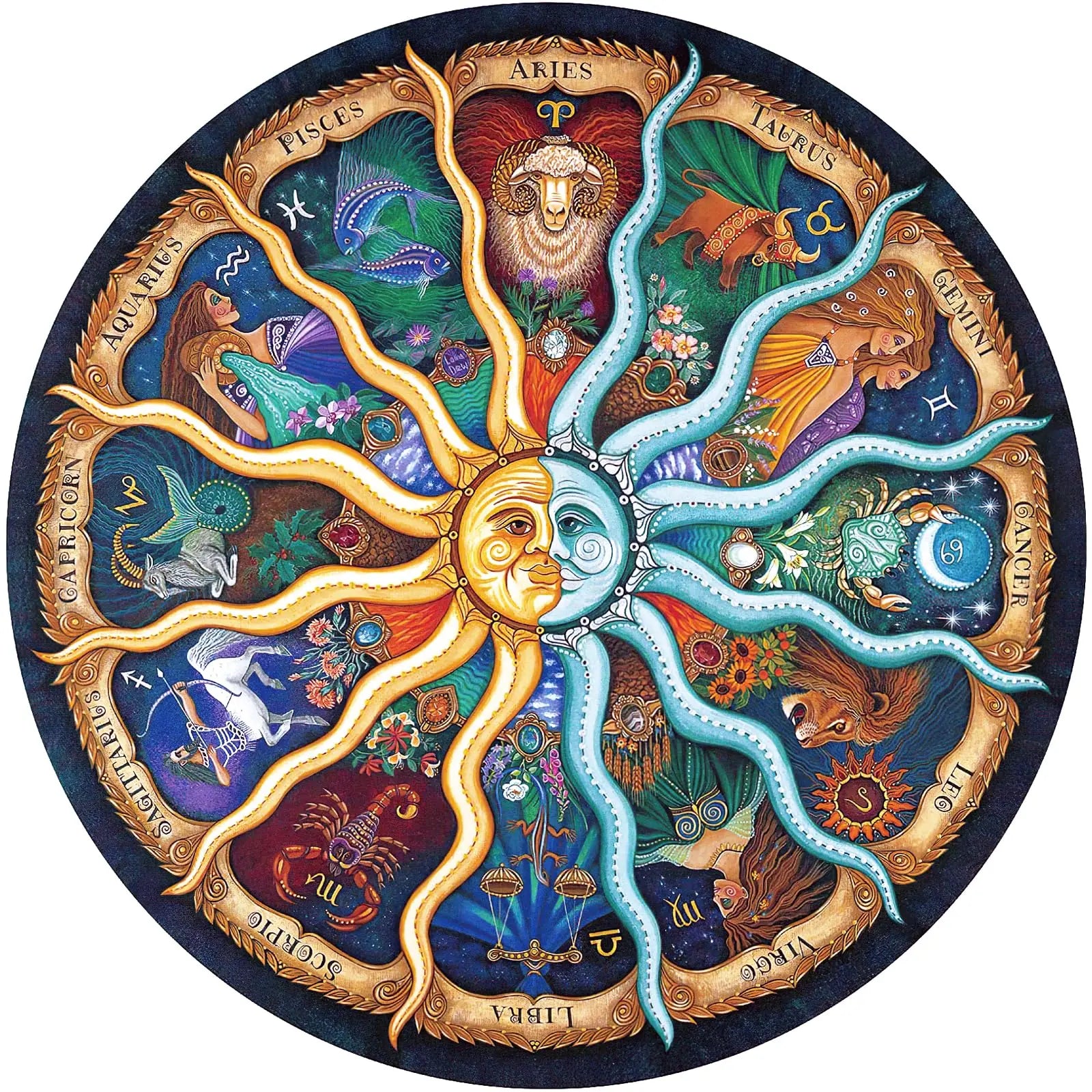 Zodiac Horoscope Puzzles for Adults 1000 Pieces Challenging Puzzle Perfect for Game Nights 1000 Piece Jigsaw Puzzles for Kids