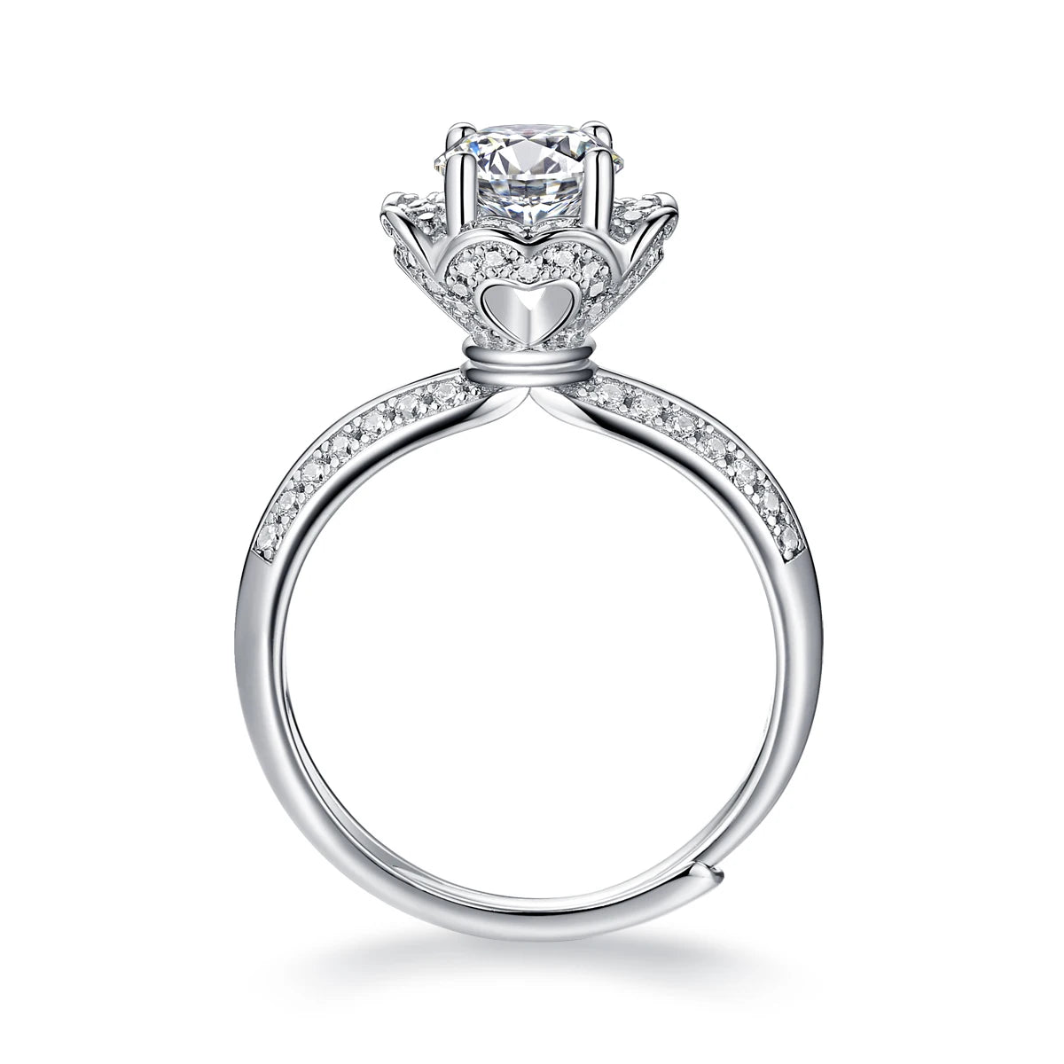 Wholesale Fine Jewelry Moissanite Silver 925 Women Rings Bridal Bouquet Style With Beauty and Blessing Wedding Engagement Rings