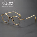 High Quality Pure Titanium Spectacles Frame Retro Designer Lentes Personalizados Vintage Lenses Design Eye Glasses Specs for Men