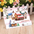 Wholesale Blank 3D Merry Christmas Greeting Card Tri-fold Colorful Printing New Year's Greeting Custom Design Logo