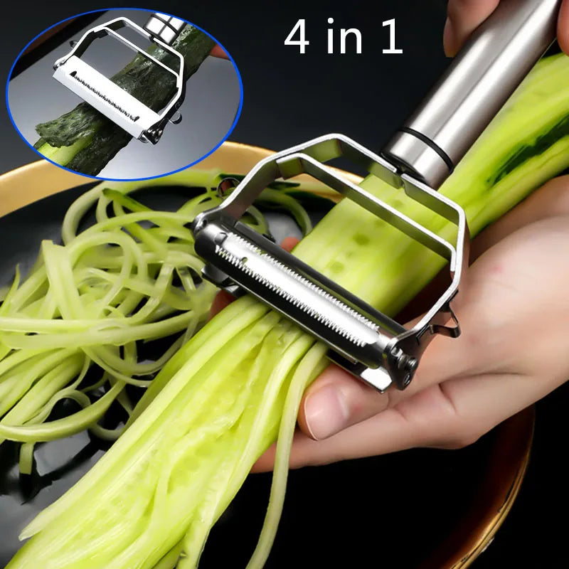 Stainless Steel Multi-function Peeler Slicer Vegetable Fruit Potato Cucumber Grater Portable Sharp Kitchen Accessories Tool