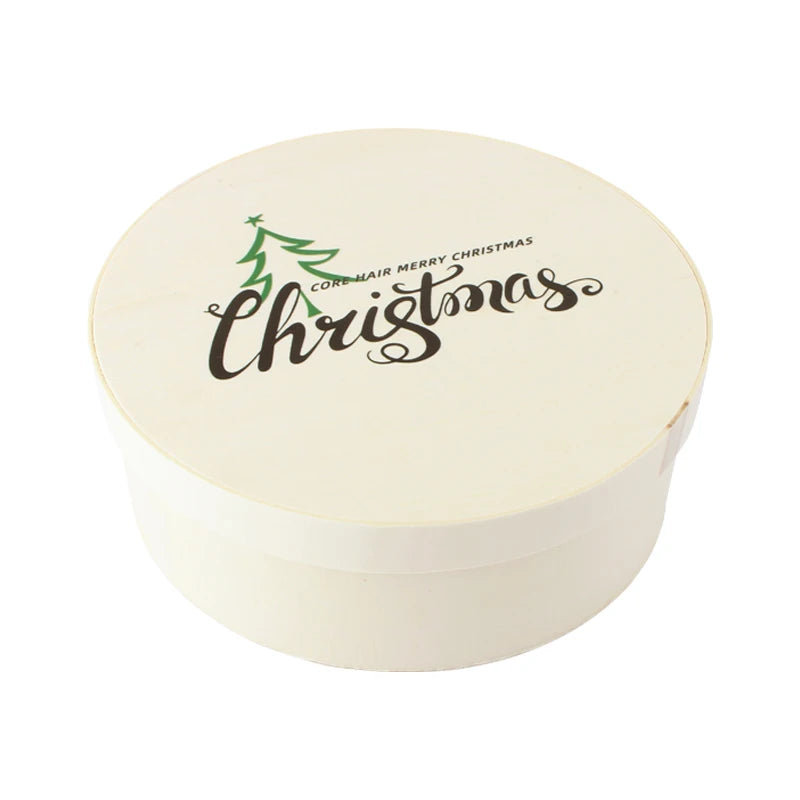 Fruit Chocolate Cookies Grazing Cake Veneer Cheese Wood Box Round With Printing Logo Lid