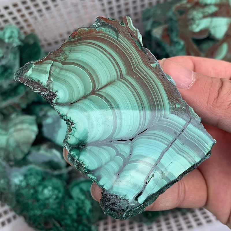 Wholesale Natural Rough Polished Slice Malachite Mineral Specimen Slab Crystal Green Gemstone Raw Stone for Decorate