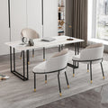 Nordic Luxury Marble Computer Desk with Ergonomic Iron Frame Chair Simple Home Bedroom Office Furniture