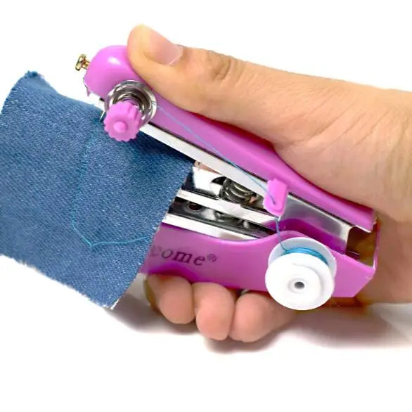 Zogifts Mini Cute Portable Stitch Handedheld Handy Hand Sewing Machine for Clothes