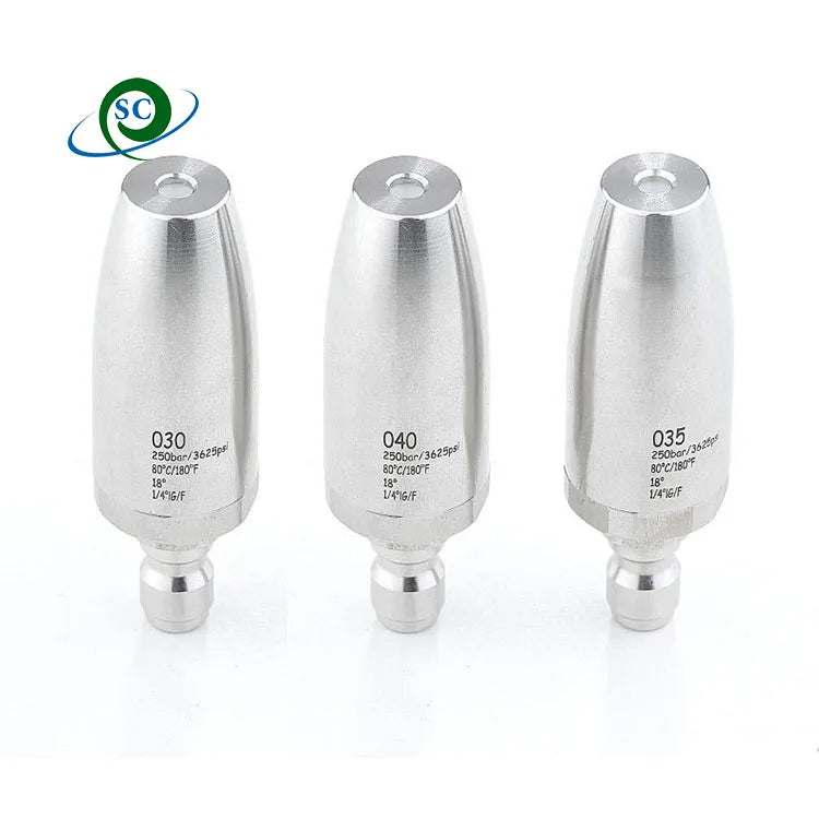 CS High Pressure Stainless Steel Blaster Turbo Jet Nozzle New Condition Rotary Turbo with 1/4'' Quick Connect Spray