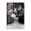 Custom Modern Fashion Women Print Wall Art for Living Room Wall Modern Tempered Glass Crystal Porcelain Paintings