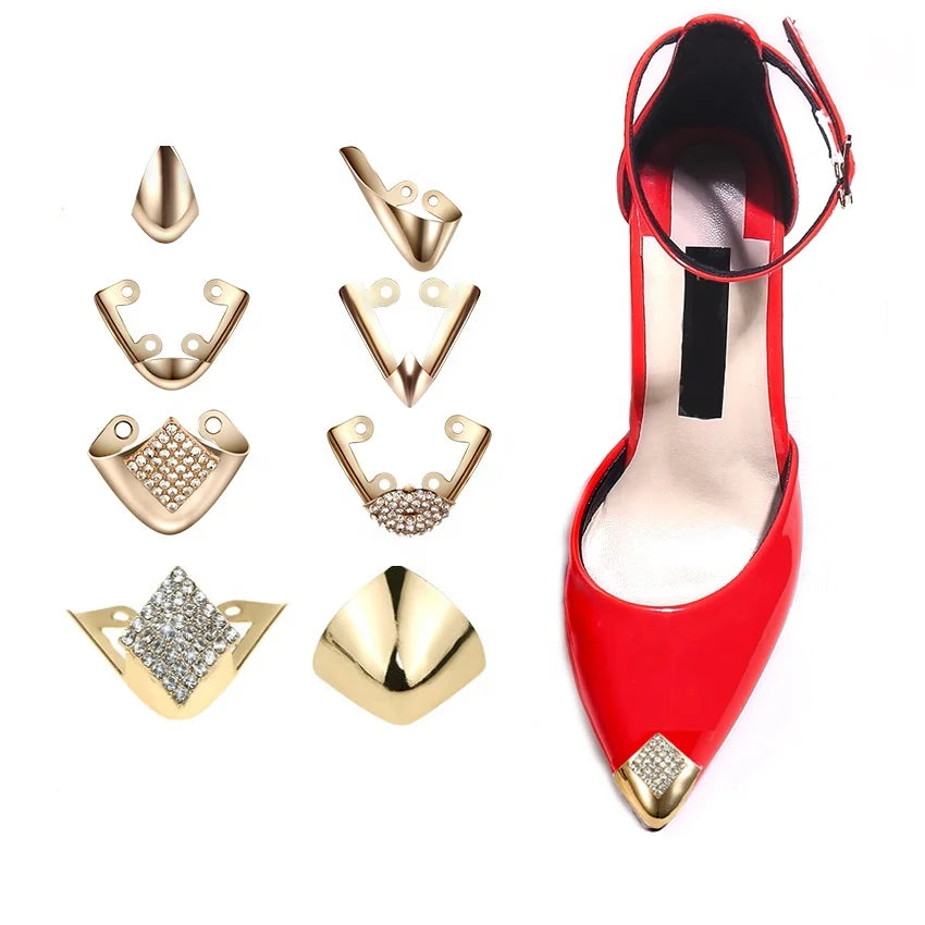 High Heel Protectors Iron High Heel Tip Cover for Womens Girls Shoes (Gold Silver&Gunmetal) HA01503