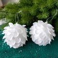 Plastic Ball Christmas Ball Petal Glitter pink White Foam Ball Christmas Decorations