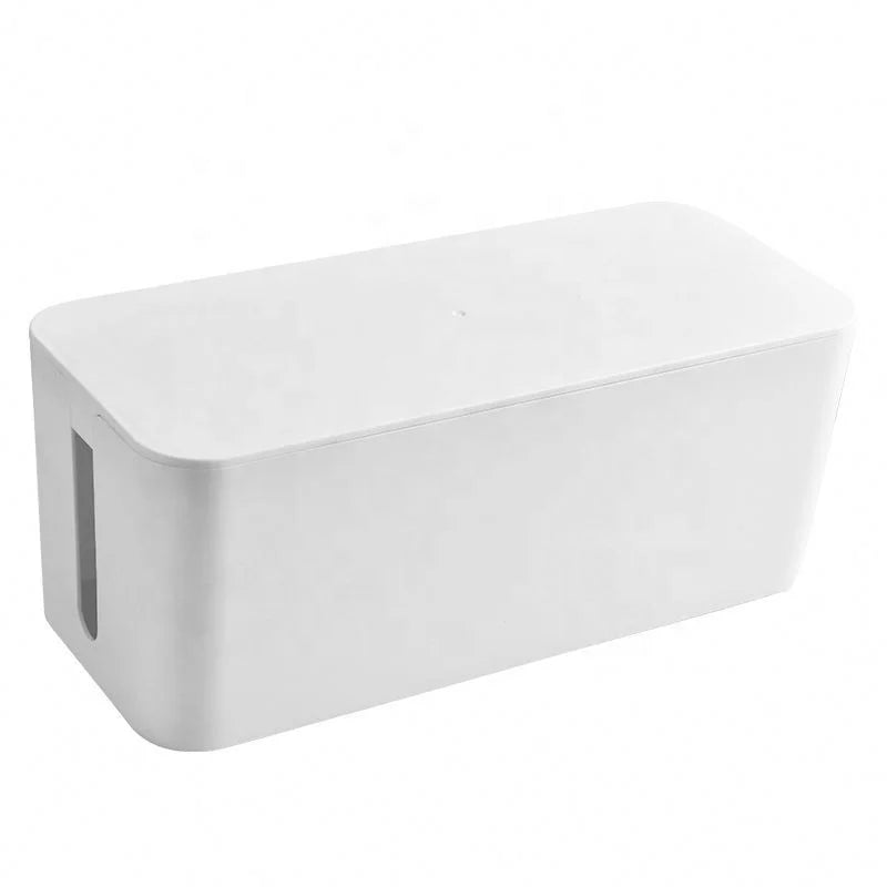 Oversized Wire Storage Box Plastic Desktop Power Strip Finishing Box Power Cord Computer Socket Hub