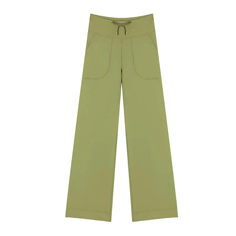 Wide Leg Pants Straight Leg Slimming Sports Pants High Waist Drape Loose Yoga Pants