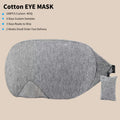Breathable Cotton Eye Mask with Nose Bridge Light Blocking Design for Deep Sleep
