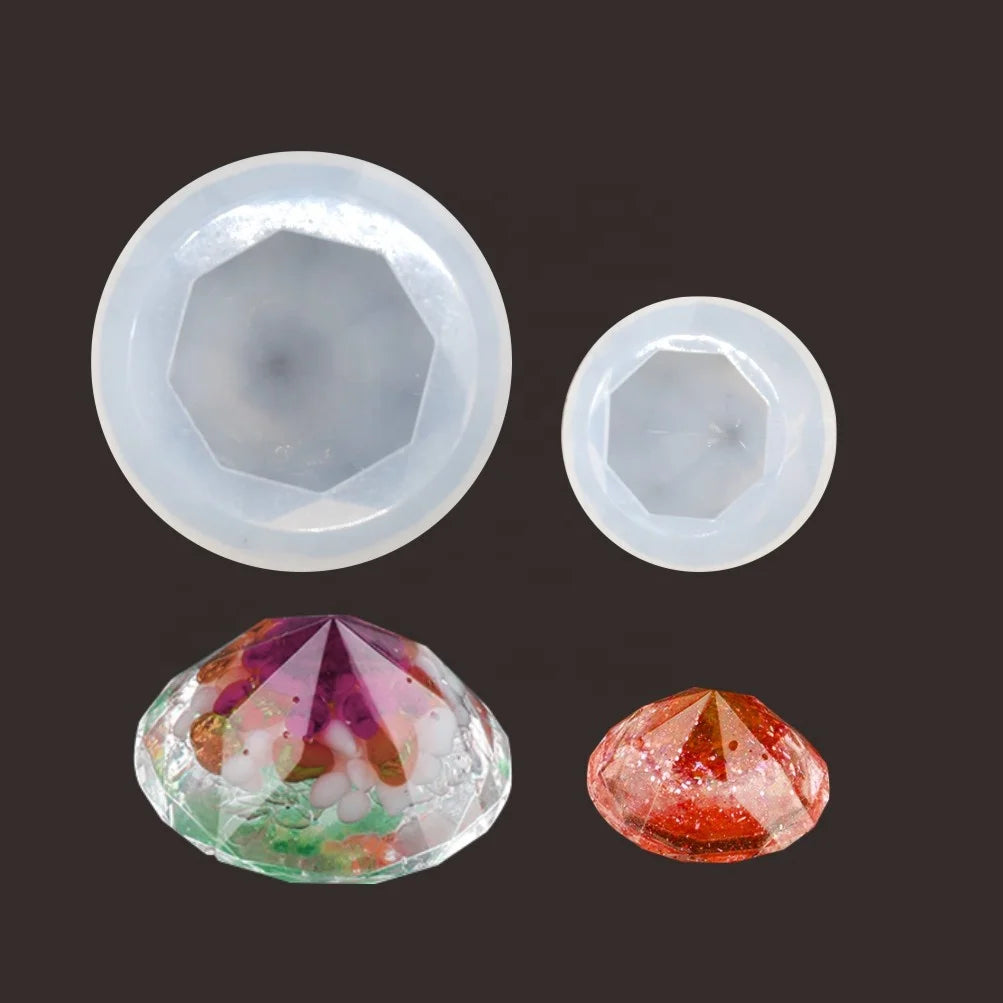 AK Wholesale Diamond 3D Silicone Mold Epoxy Resin Jewelry Pendant Fondant Cake Decorating Molds Resin Craft Tools