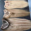 Brazilian Virgin Cuticle Aligned Human Hair Straight Pre Plucked Silk Base Women's Topper