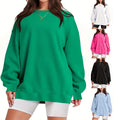 S-2XL European and American Women's Long Sleeve Round Neck Sweatshirt Women's Oversized Loose Fitting Y2k Sweater