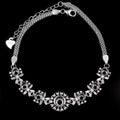 Sterling Silver 6*6mm Semi Mount Bracelet Empty Support Blank Claw Setting S925 Mountain Base Holder Without Stone Inlay for DIY
