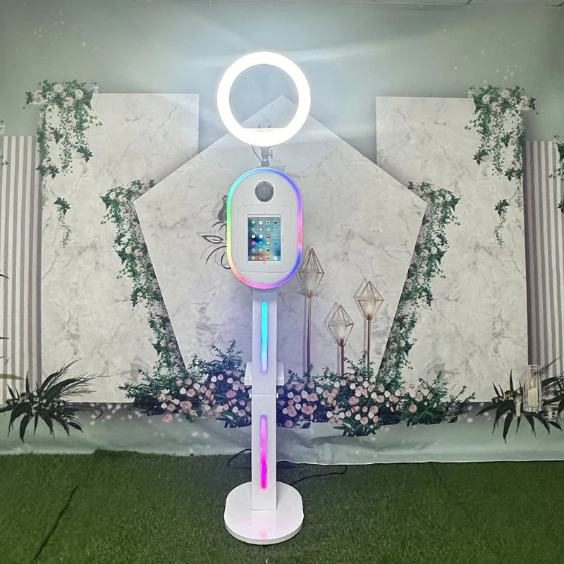 Salsa Oval Dslr Ipad Photo Booth Shell Photobooth Selfie iPad Dslr Photo Booth With Printer Stand