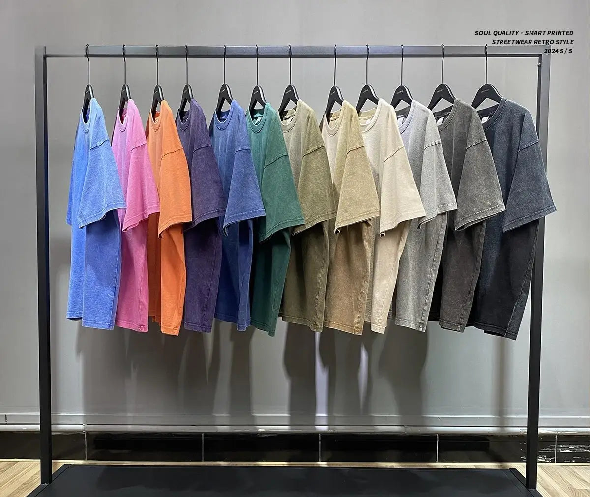 New Fashion Oversized Vintage Faded Streetwear Comfortable Oversized Washed  Custom T-shirts