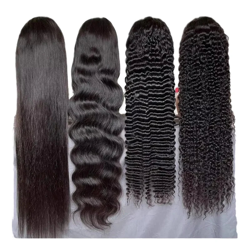 Raw Human Hair Lace Front 13x4 Transparent hd Lace Wig Deep Wave 13x6 hd Lace Frontal Wigs 40 Inch Wigs for Black Women